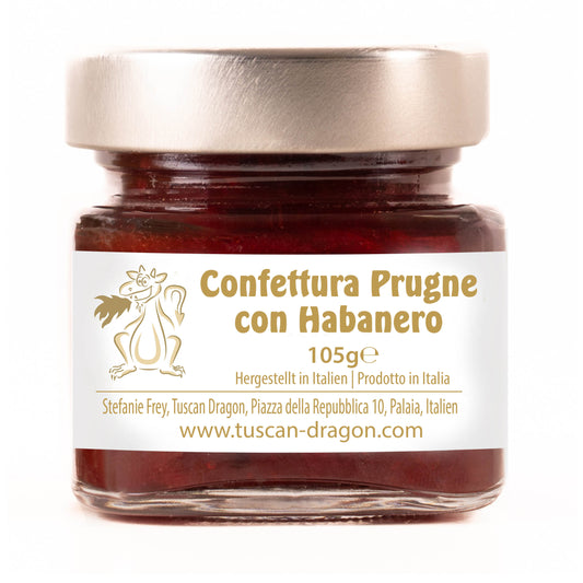Confettura di prugne con peperoncino habanero cioccolato