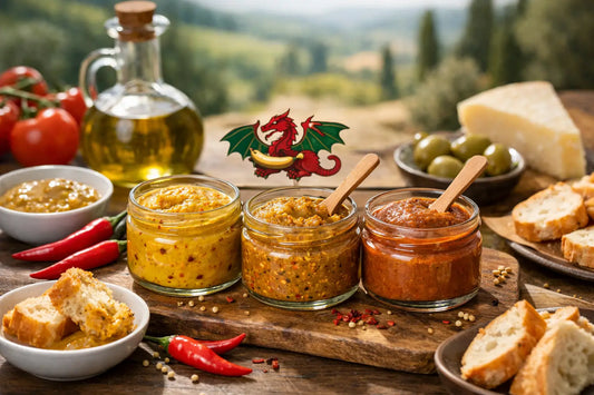 Verkostung italienischer Chili-Senfe mit Genuss