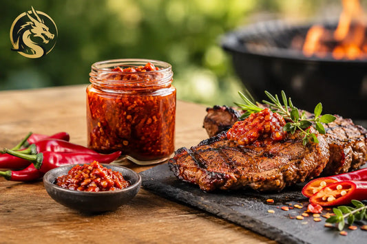 Chilipaste beim Grillen als aromatisches Beispiel