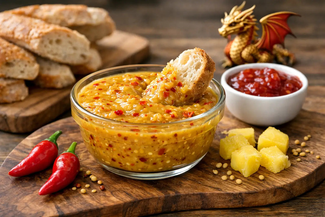 Fruchtiger Chili-Senf-Dip für jede Brotzeit
